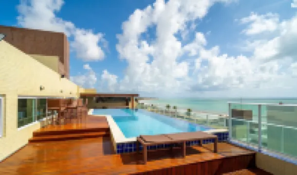 Your Complete Stay With a Rooftop Pool, 40m From the Beach in Cabedelo Cmzs