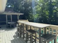 Lagoon-Front Retreat w/ Pool, Spa, Game Room & Private Dock Short Walk to Beach