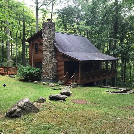 Cozy Cabin with Fireplace, 2 Bedrooms & 2 Queen Size Couch Beds!
