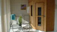 Duplex apartment with swimming pool and sauna 200 m to the beach