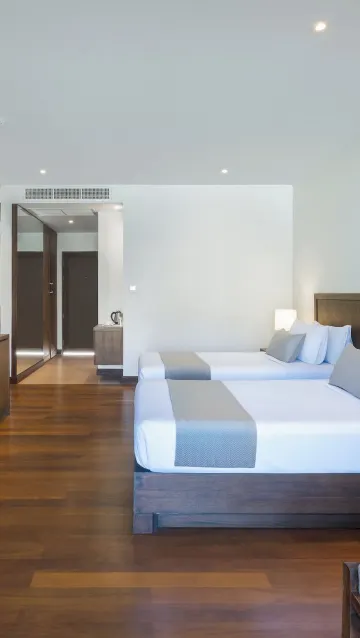 ห้องดีลักซ์ เตียงแฝด พร้อมวิวภูเขา