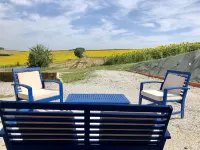 Ancien Corps de Ferme au Milieu des Tournesols