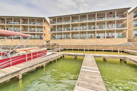 Balcony & Boat Slip: Lakefront Unit in Hot Springs