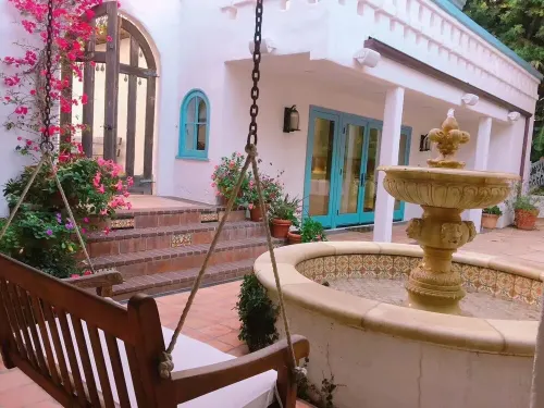 Malibu ocean view private gated house steps down to the quiet Broad Beach