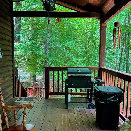 Cozy 2-bedroom cabin in awesome Blairsville with ac and wifi.