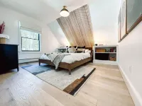 Modern barn perched on 24 acres w/ stunning views of mountains & ski resort