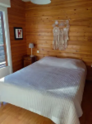 WOODEN CHALET IN THE MIDDLE OF THE FOREST