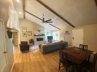 Spacious Modern Lake Retreat w/ Deck! Only a short Walk to Swimming and Fishing!