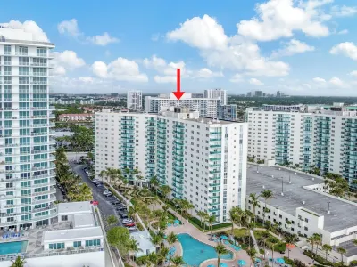 Direct access to beach and heated pool at The Tides