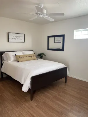 Private Studio with private entrance includes driveway parking space.