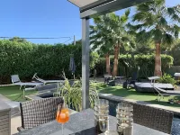 Modern bungalow with heated pool, 50m from the sea - whirlpool - - 4-Star