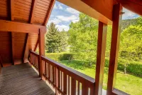 New stylish chalet made in wood in the mountain