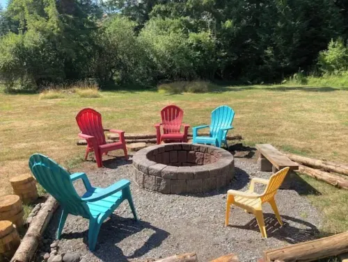 Restored log cabin in Ashford near Mt.Rainier