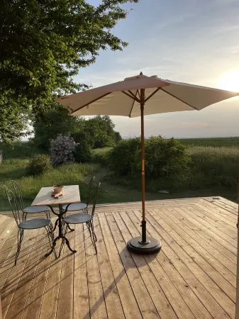 Zen oasis on the lavender fields