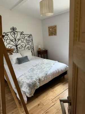 Country house at the top of the village of Mirabel-et-Blacons view of the valley