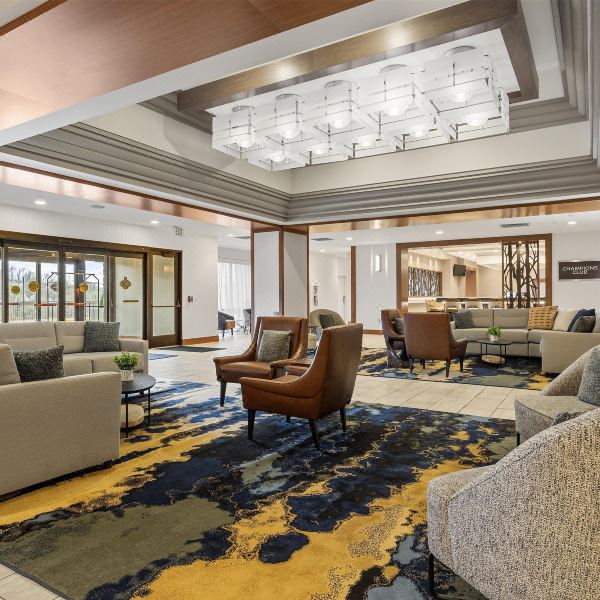 Comfortable hotel lobby accommodation in Pittsburgh Pennsylvania