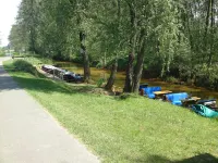 Vacation apartment in the Spreewald, own boat trip and canoes from the Ragow natural harbor