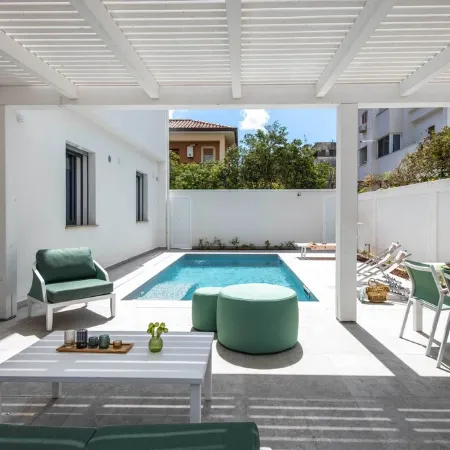 Mondello, Villa Blu with swimming pool (7 min from the beach)