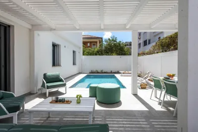 Mondello, Villa Blu with swimming pool (7 min from the beach)