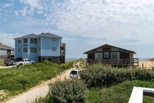 Semi-Oceanfront Ground Level Apt🌊 Basic, Beachside Living⛱Private Access Road