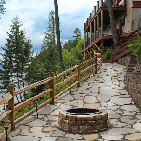Waterfront House On Camp Bay, near Sandpoint with Dock and swimming area.