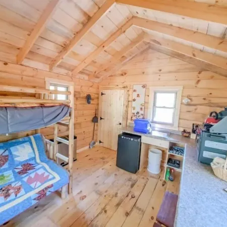Tiny Tuloon Off-Grid Amish crafted log cabin near the BWCA & SHT - Sled Dogs!