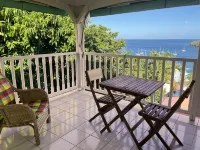 Studio with sea view, 5-minute walk from the beach and jacuzzi