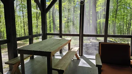 Charming Cottage Rental Near Woodstock Heated Pool, Fire Pit, Screened Porch