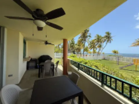 Beachfront Garden Apartment with Ocean View. This unit is fully equipped.