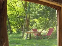 Maison Terre Cabanes de Fallot / sauna - cold bath / shared natural swimming pool