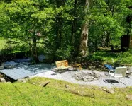 Quaint, peaceful, & creekside!  Alarka Peaceful Creek Cabin - Bryson City - Balcony
