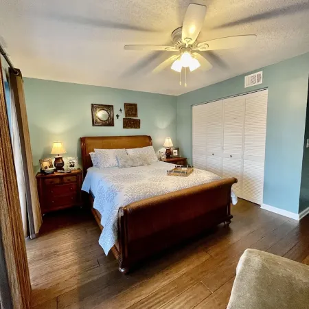 St. Augustine Beach condo, no roads to cross, just direct access to sun & surf.