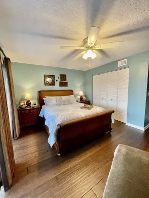St. Augustine Beach condo, no roads to cross, just direct access to sun & surf.