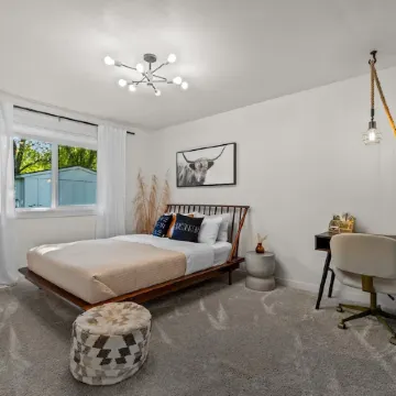 White Guesthouse with a Pool