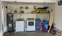 Beach house with HEATED pool one block from the beach!