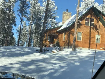 3 Br Log Cabin,  6 Miles West of Custer. Secluded and Ready for You and Your Pet Hotels near Iron Creek