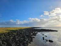 Vacation home Windschief directly behind the dike with large garden, WLAN, fireplace Hotels in Wurster Nordseekuste