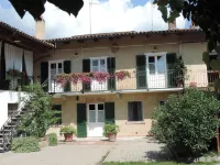 Isolated on hill, flat with terrace,garden among romanesque art,quiet,nature