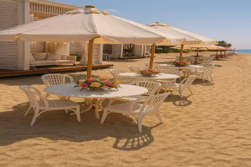 Beachfront Chalet in Porto Said with P Garden - Parkplatz