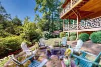 Whispering Creek | Dog-friendly house in Sapphire with fireplaces, firepit, deck