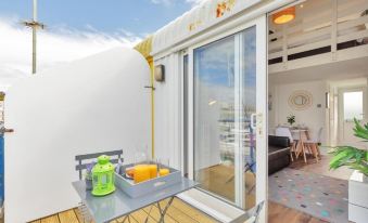 On the Water 3 Waterside Studio Mezzanine Bedroom Terrace Overlooking the Harbour