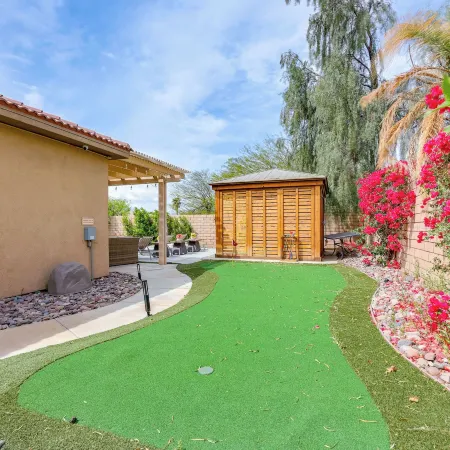 Gazebo + Putting Green: Serene Indio Getaway