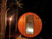 Tranquil Cabin Retreat with Sauna – Steps from the Holy Waters Hotels in Grayling Township