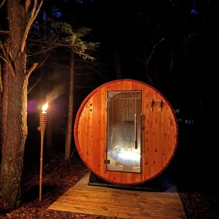 Tranquil Cabin Retreat with Sauna – Steps from the Holy Waters