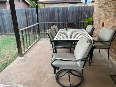 3-bedroom house in peaceful Wichita Falls with fitness, WiFi, office space.