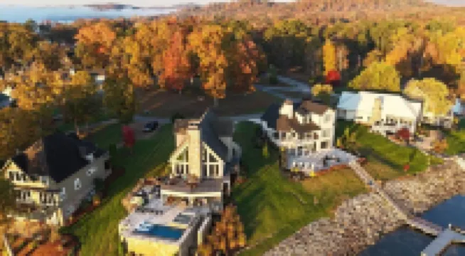 Stunning Views!  Lakefront Luxury w Saltwater Pool, Spa, & Deep-Water Dock