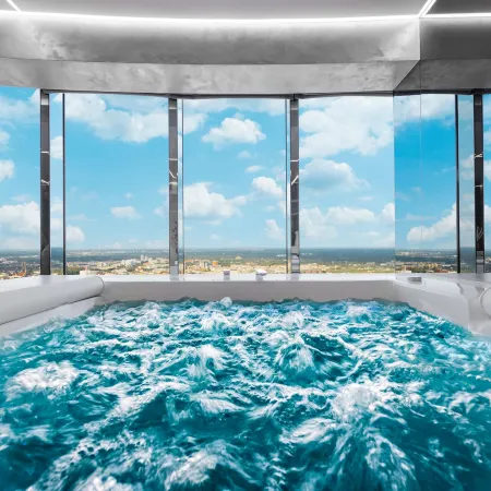 Apartamenty Sky Tower z Jakuzzi Przy Oknie by Bqqk