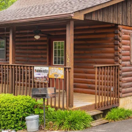 Cozy Cabin Under 2 Miles from Dollywood, hot tub, heated community pool