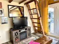 Tiny House Farm Stay with Outdoor Kitchen, Private Deck & Shared Pool