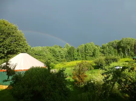 One-Of-A-Kind Yurt Surrounded by Waterfalls